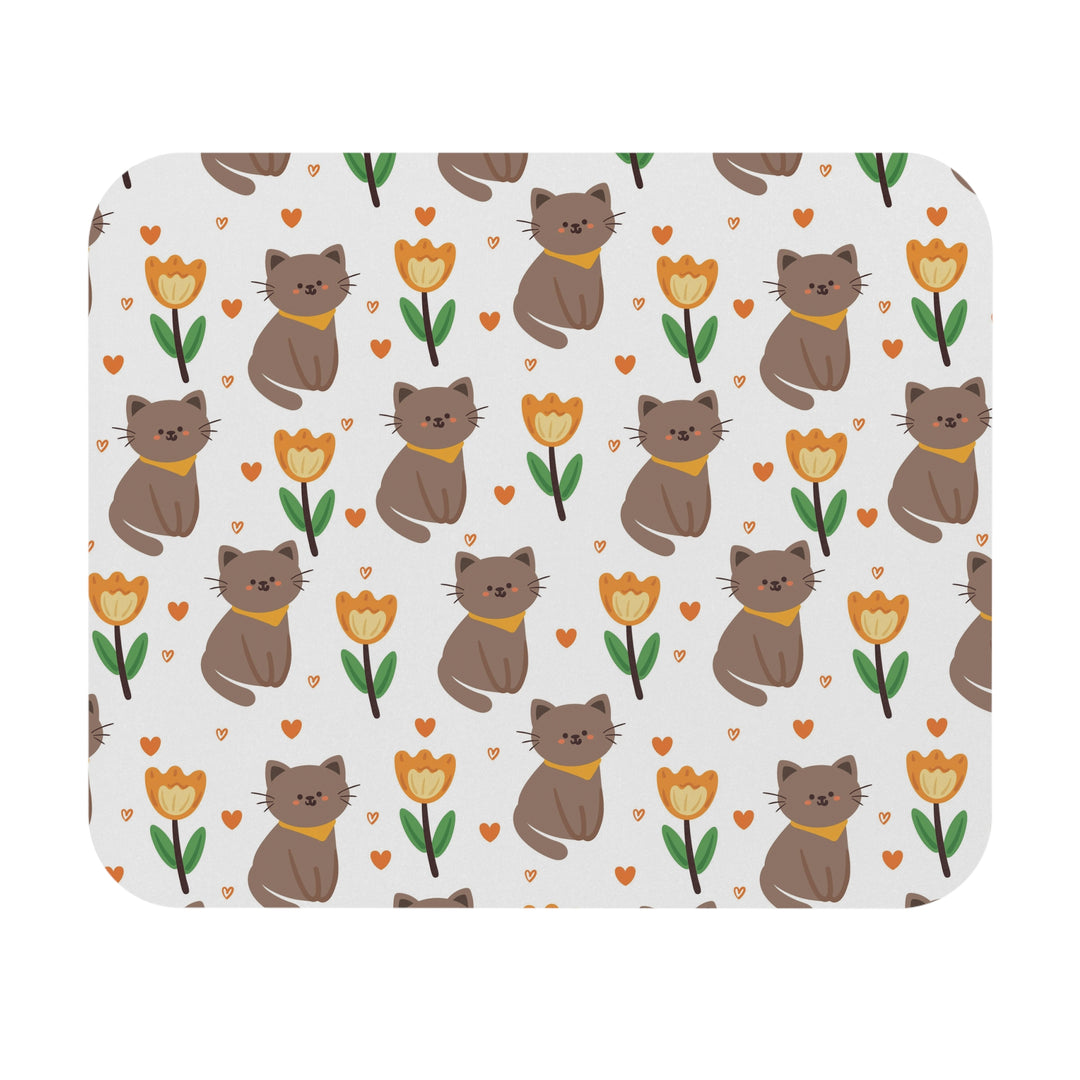 Purrfect Petals Mouse Pad