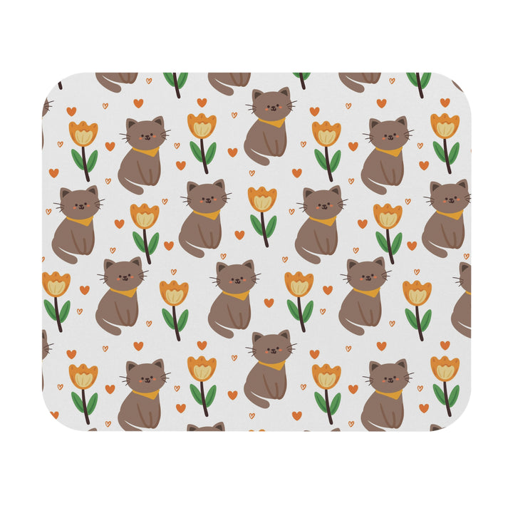 Purrfect Petals Mouse Pad