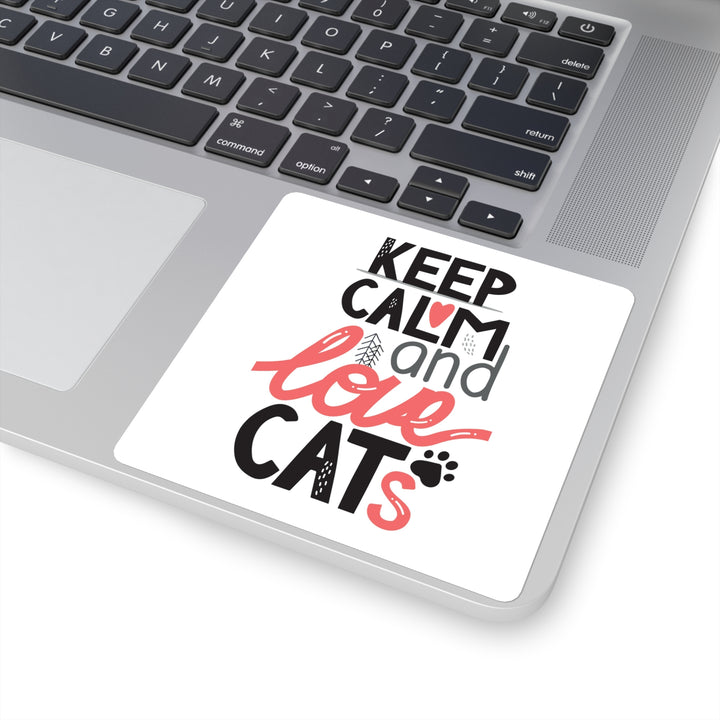 Keep Calm Love Cats Square Sticker