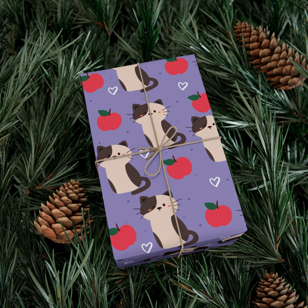 Cats and Apples Gift Wrap