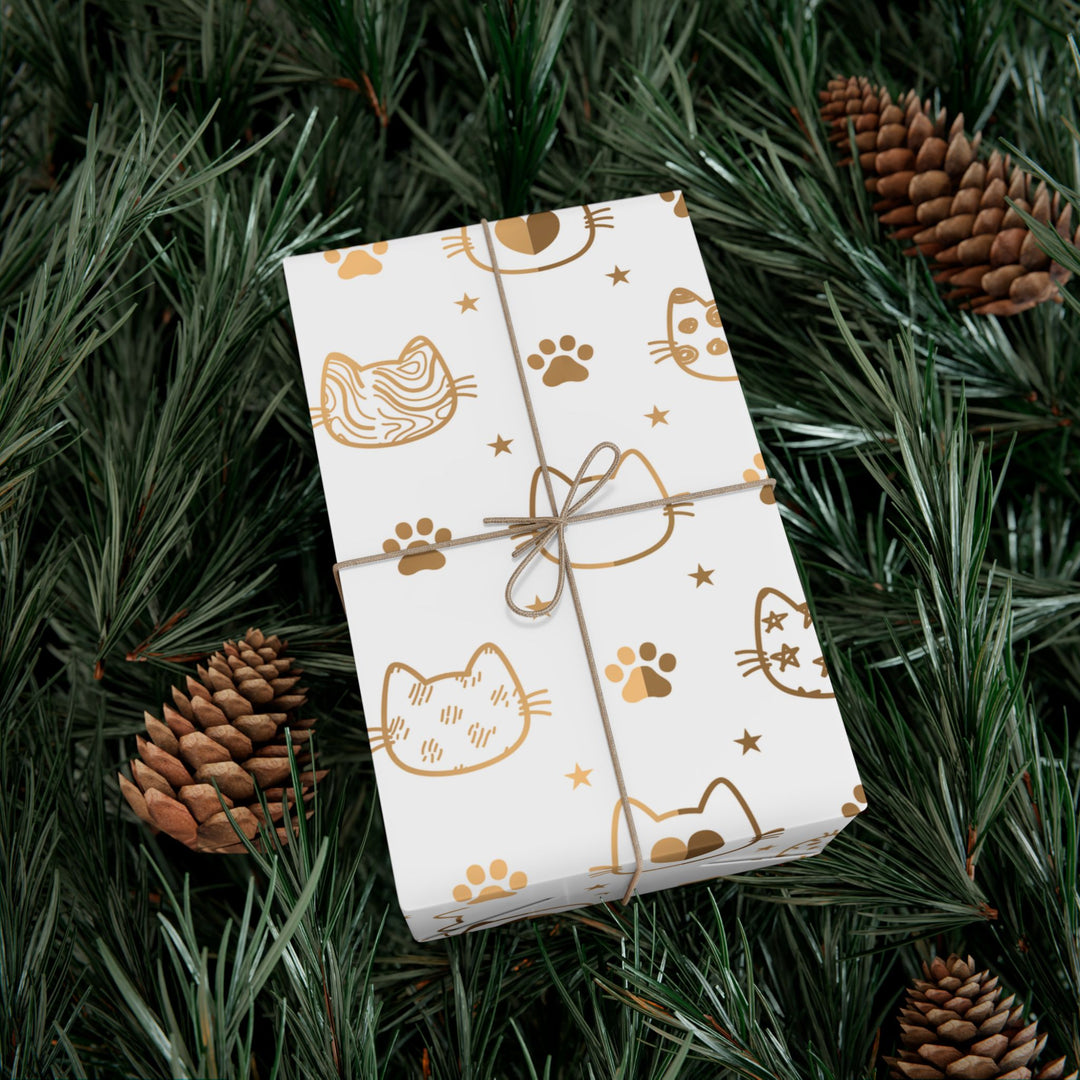 Golden Cat Gift Wrap