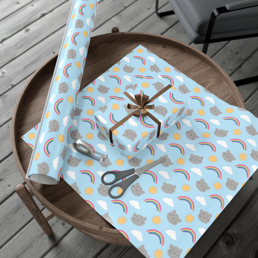 Blue Sky Kitty Gift Wrap