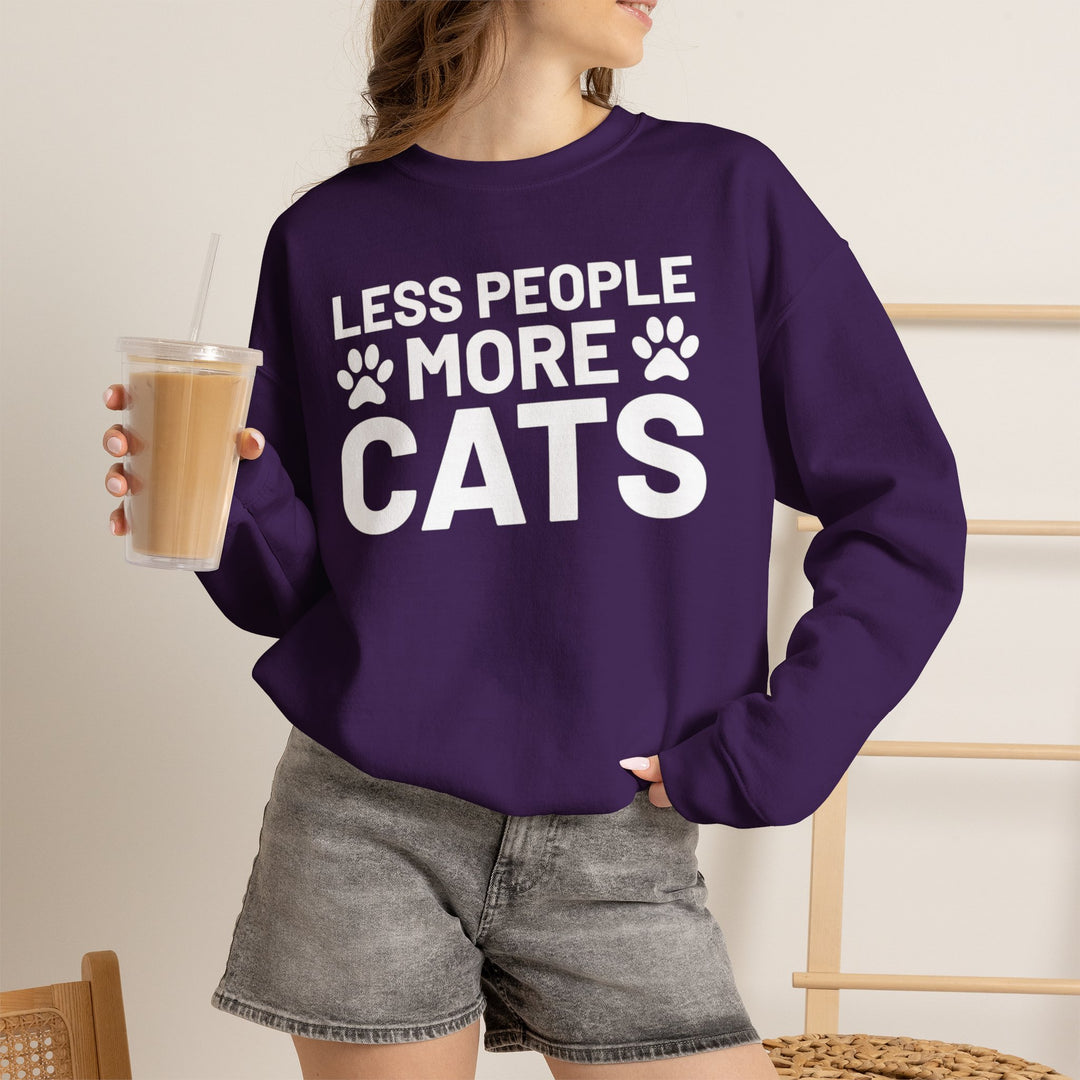 Less People More Cats Crewneck Sweatshirt