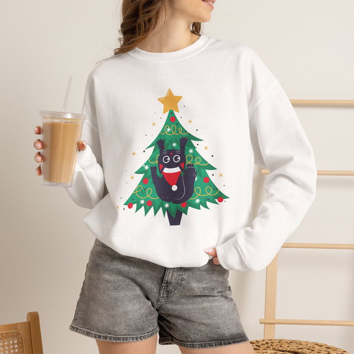 Tree Climbing Kitty Crewneck Sweatshirt