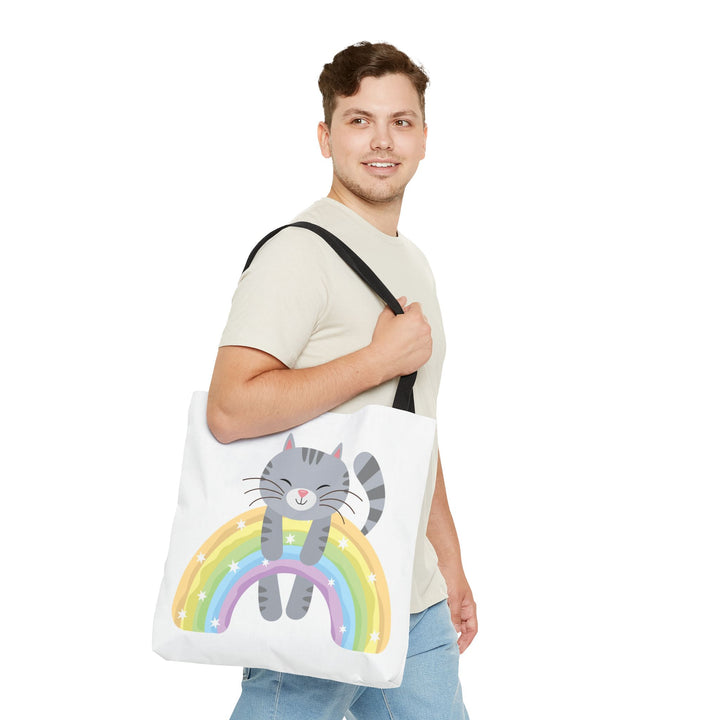 Over the Rainbow Cat Tote Bag