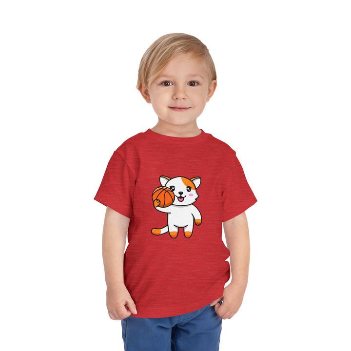 Basketball Cat Toddler Tee
