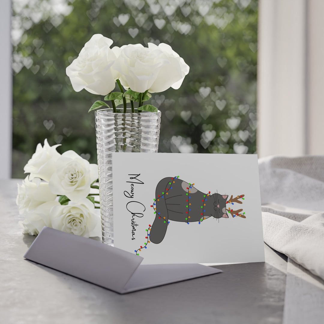 Bright Christmas Cat Greeting Card