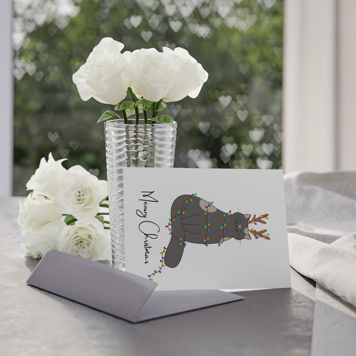 Bright Christmas Cat Greeting Card