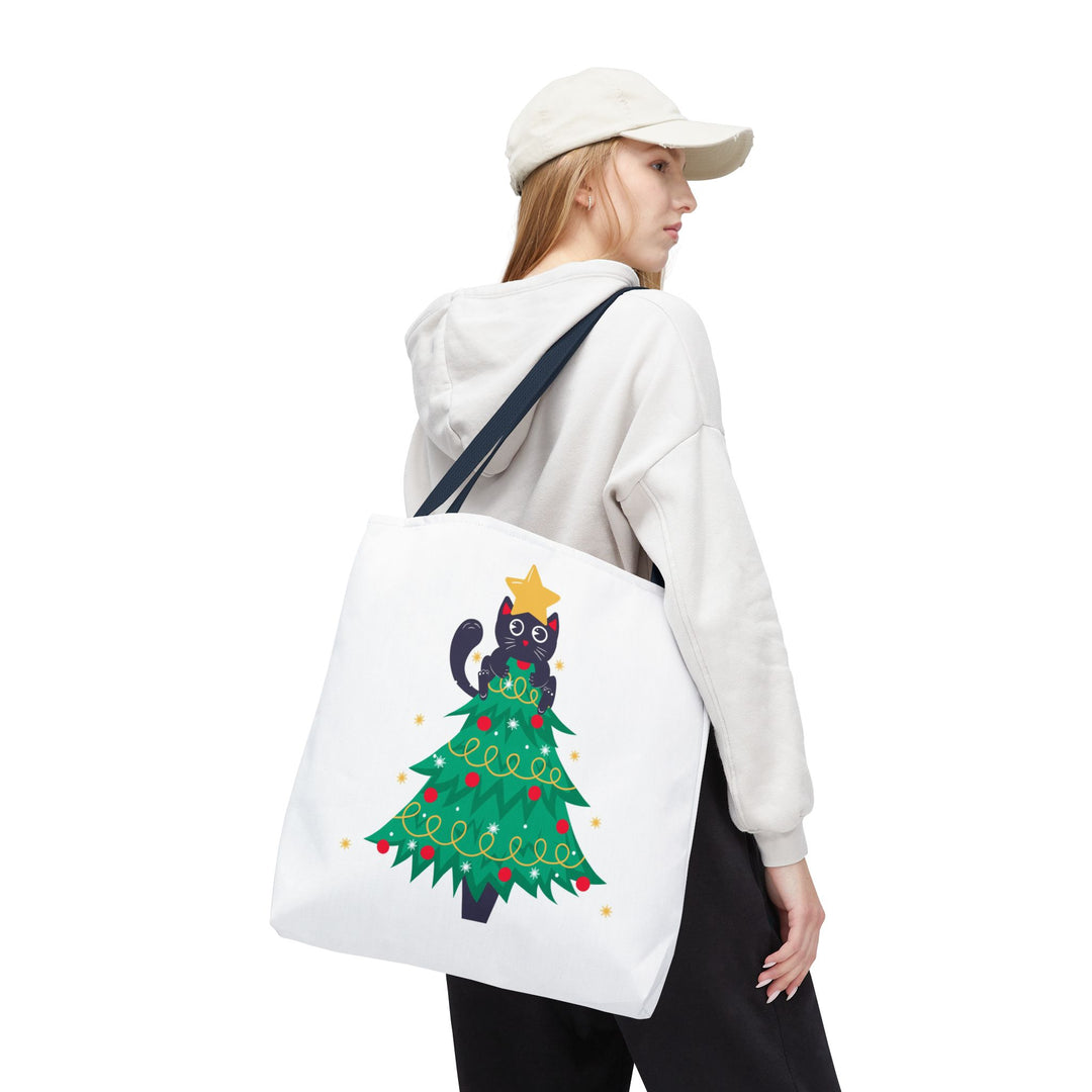 Cat Christmas Tree Tote Bag