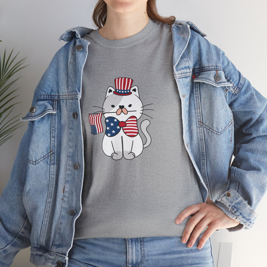 Patriotic Cat Cotton Tee