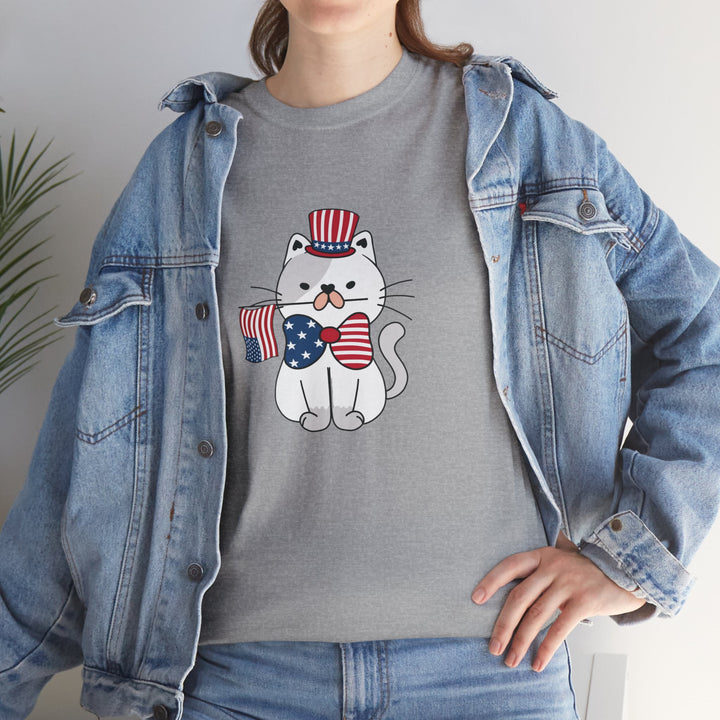 Patriotic Cat Cotton Tee
