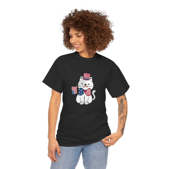 Patriotic Cat Cotton Tee