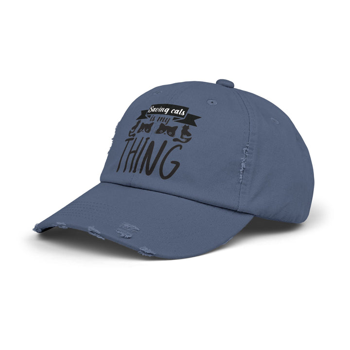 Saving Cats Unisex Distressed Hat
