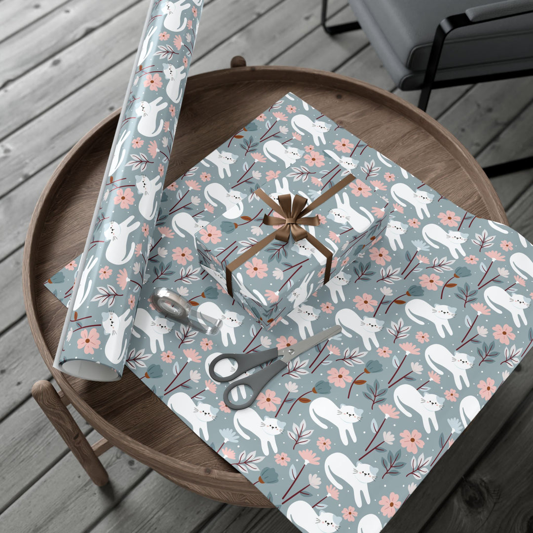 Field of Flowers Cat Gift Wrap