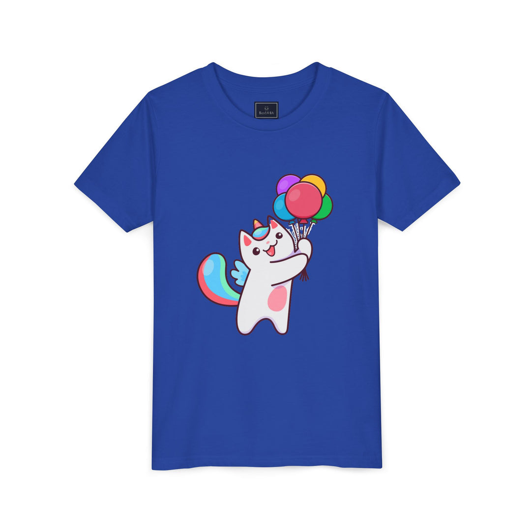 Caticorn and Balloons Youth Short Sleeve Tee