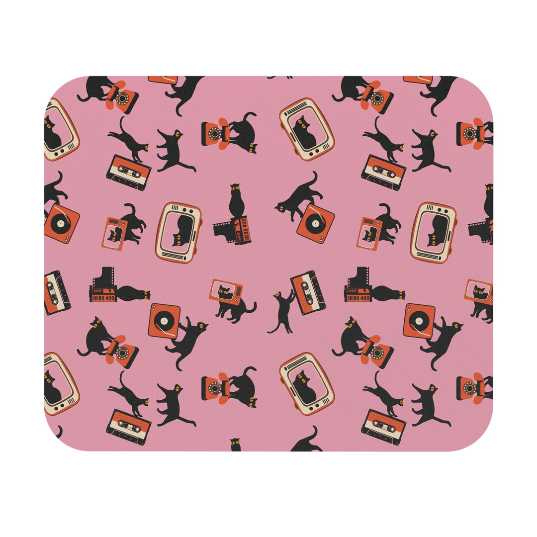 Retro Technology Cat Mouse Pad