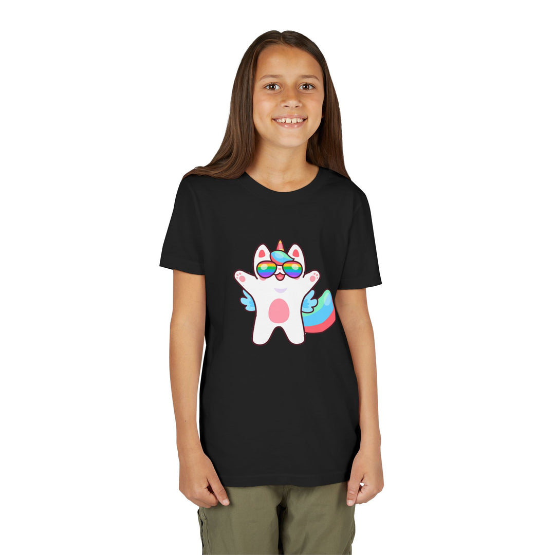 Caticorn Party Time Youth Short Sleeve Tee