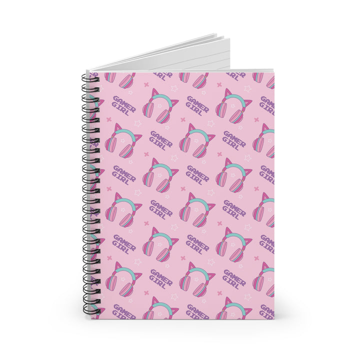 Cat Gamer Girl Spiral Notebook
