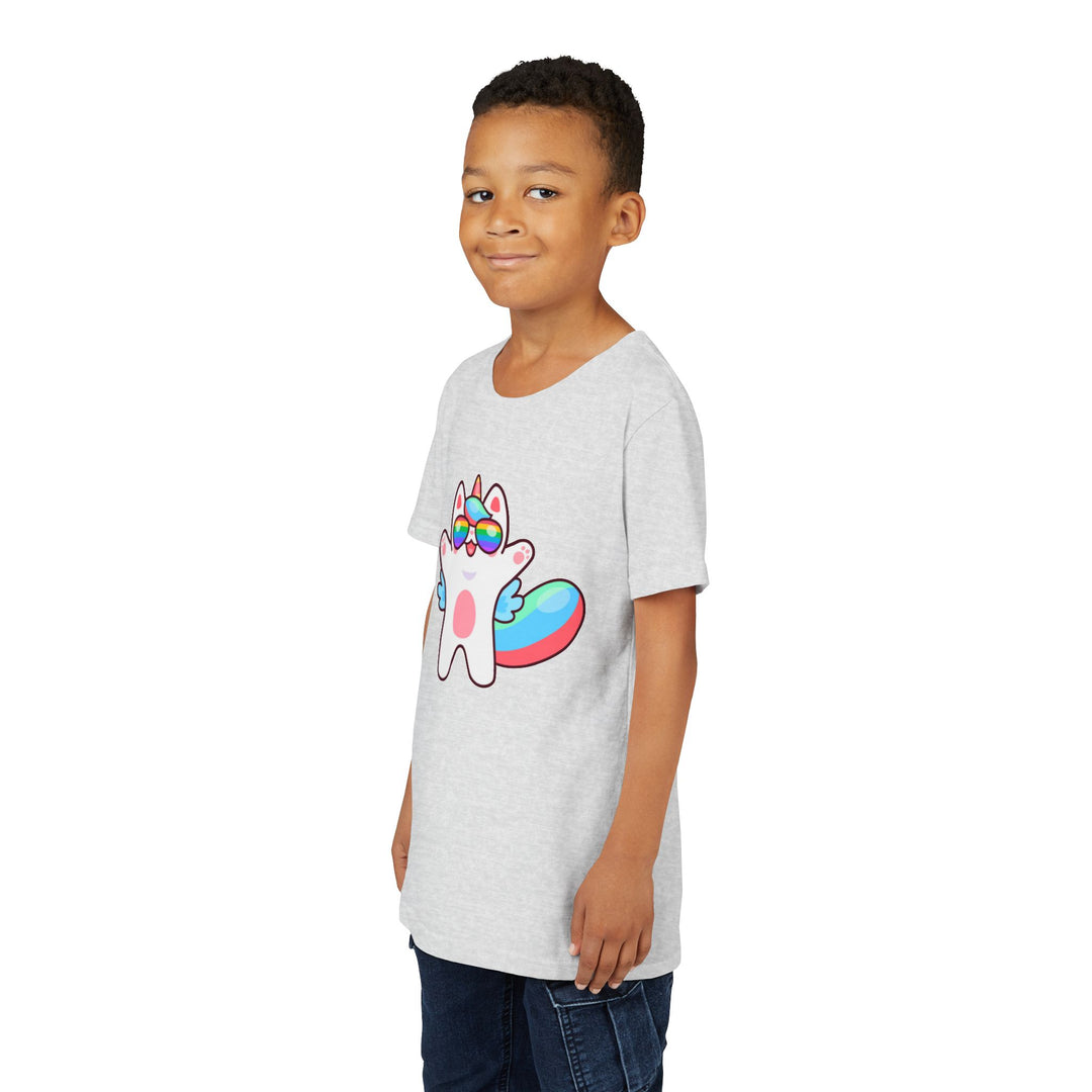 Caticorn Party Time Youth Short Sleeve Tee