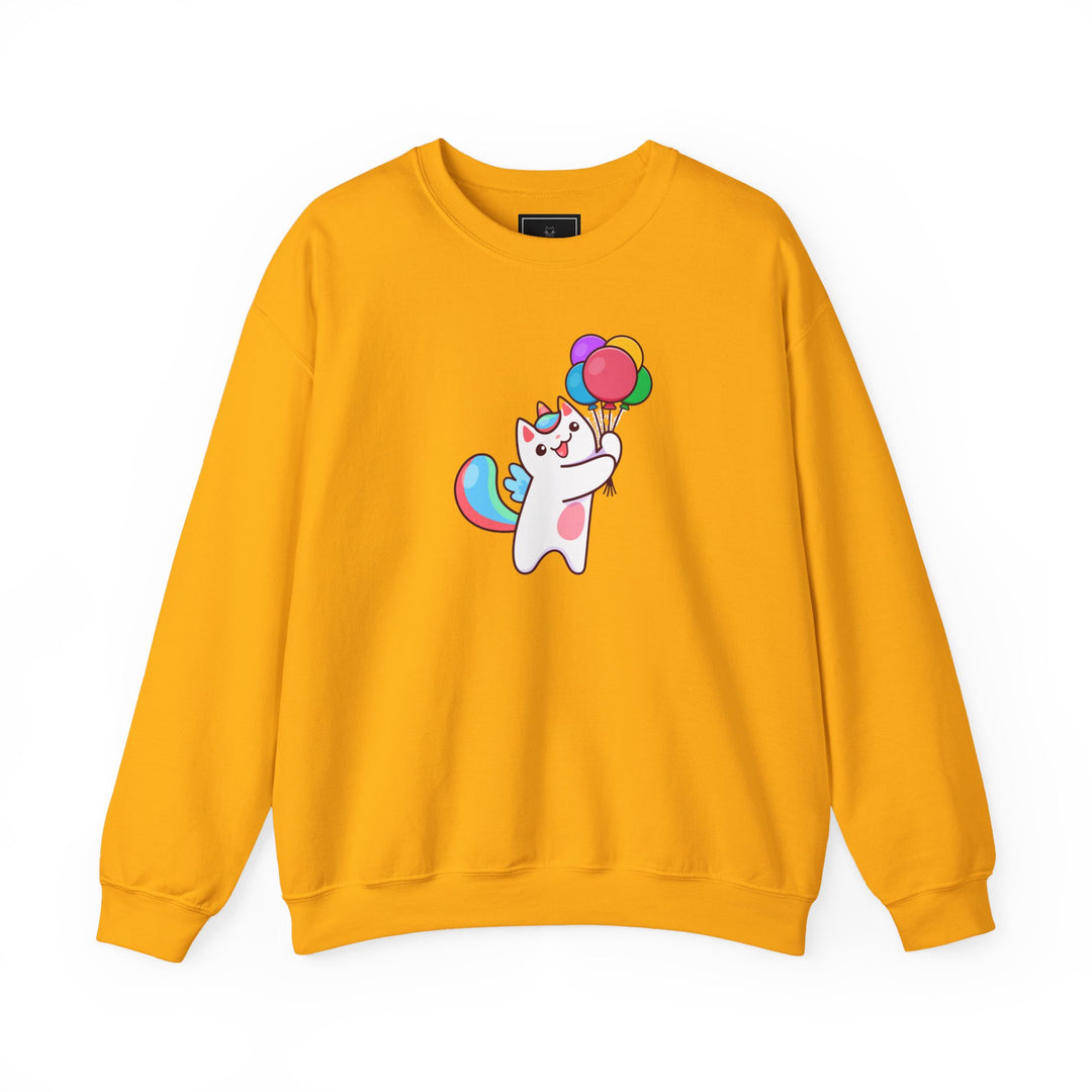 Caticorn and Balloons Unisex Crewneck Sweatshirt