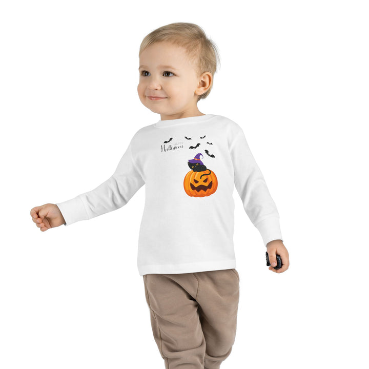 Cat-O-Lantern Toddler Long Sleeve Tee