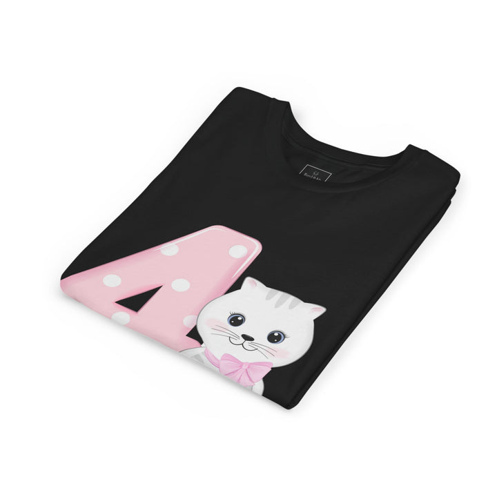 Happy 4th Birthday Cat Youth Short Sleeve Tee