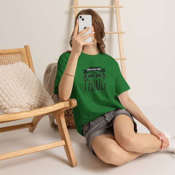 Saving Cats Is My Thing Cotton Tee