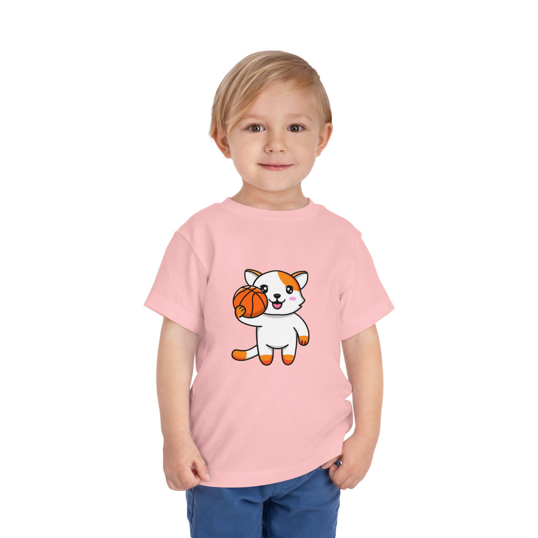 Basketball Cat Toddler Tee
