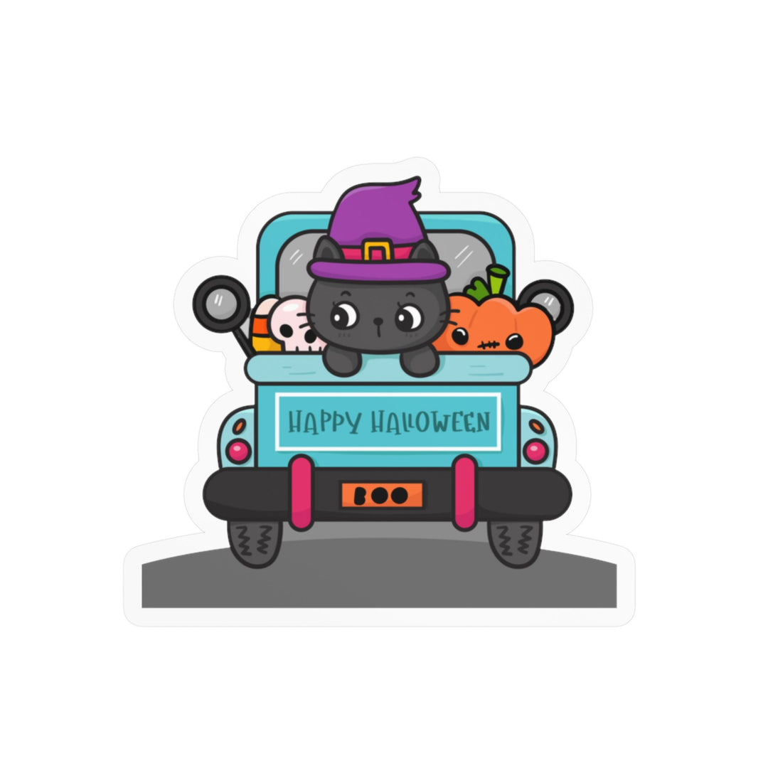 Halloween Cat Pickup Truck Sticker