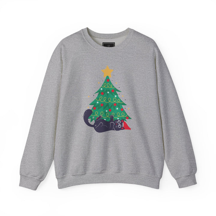 Mischievous Christmas Kitty Crewneck Sweatshirt