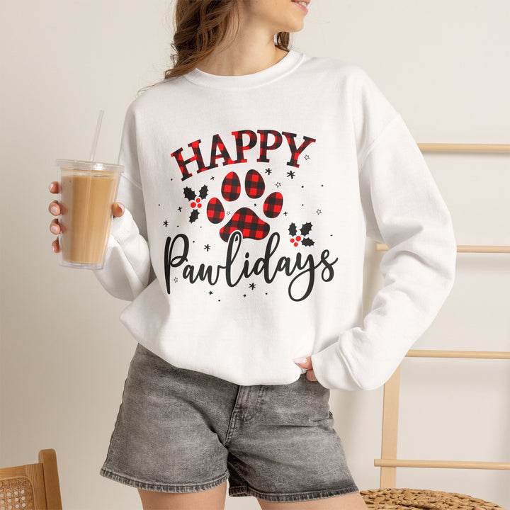 Happy Pawlidays Unisex Crewneck Sweatshirt