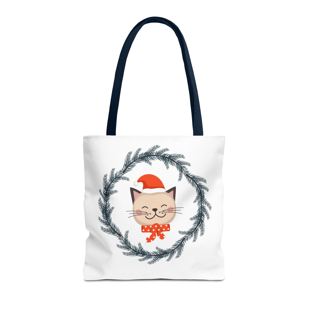 Vintage Christmas Cat Tote Bag
