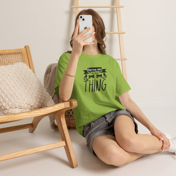 Saving Cats Is My Thing Cotton Tee