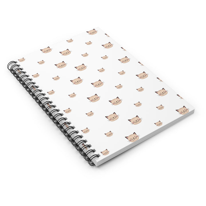 Happy Tabby Cat Spiral Notebook