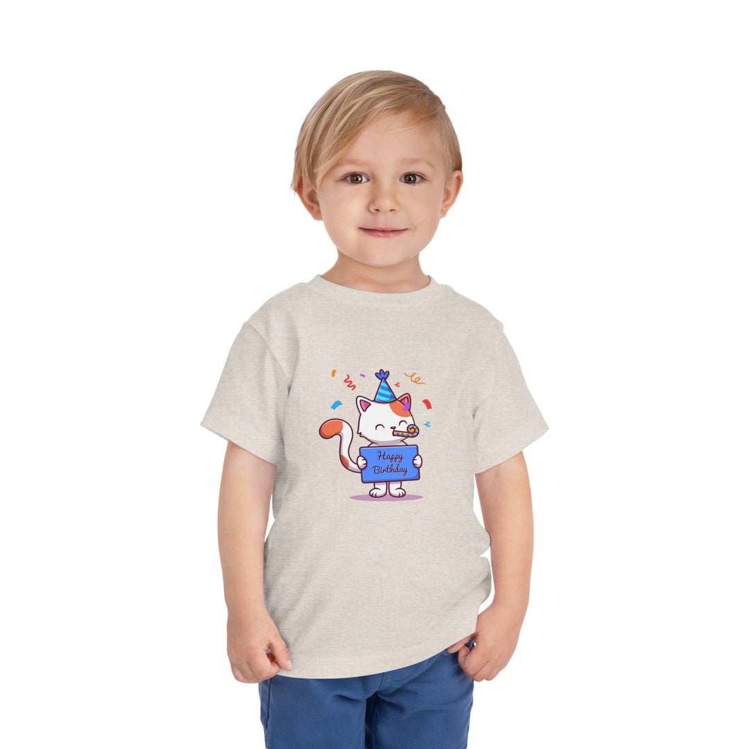 Birthday Celebration Cat Toddler Tee