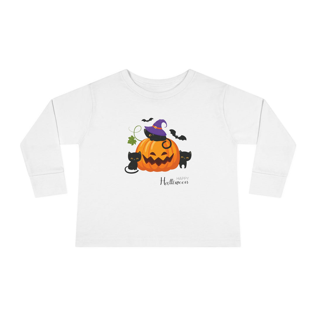 Meow-l-o-Ween Toddler Long Sleeve Tee
