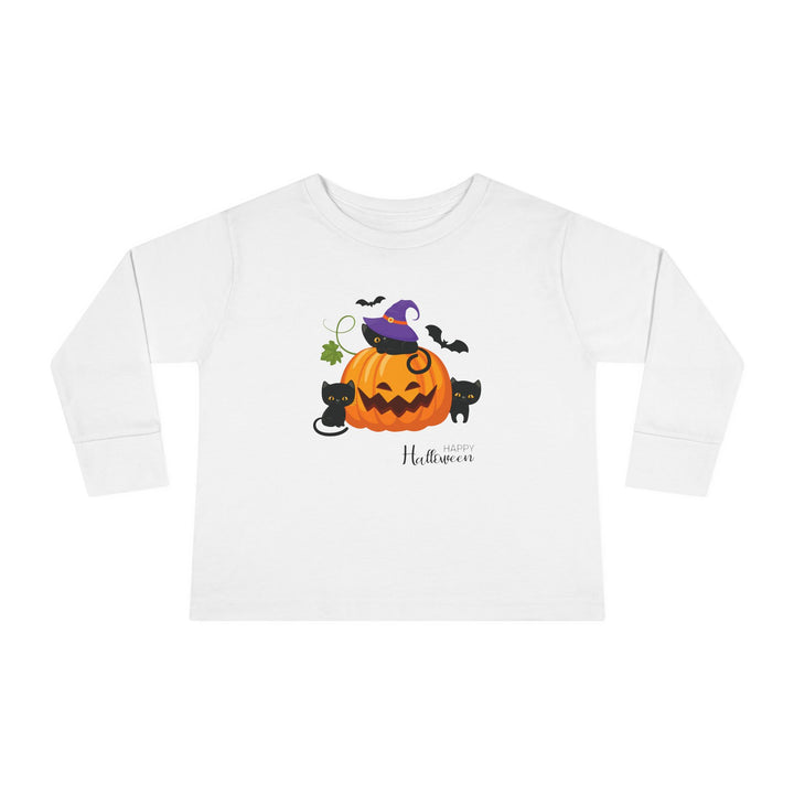 Meow-l-o-Ween Toddler Long Sleeve Tee