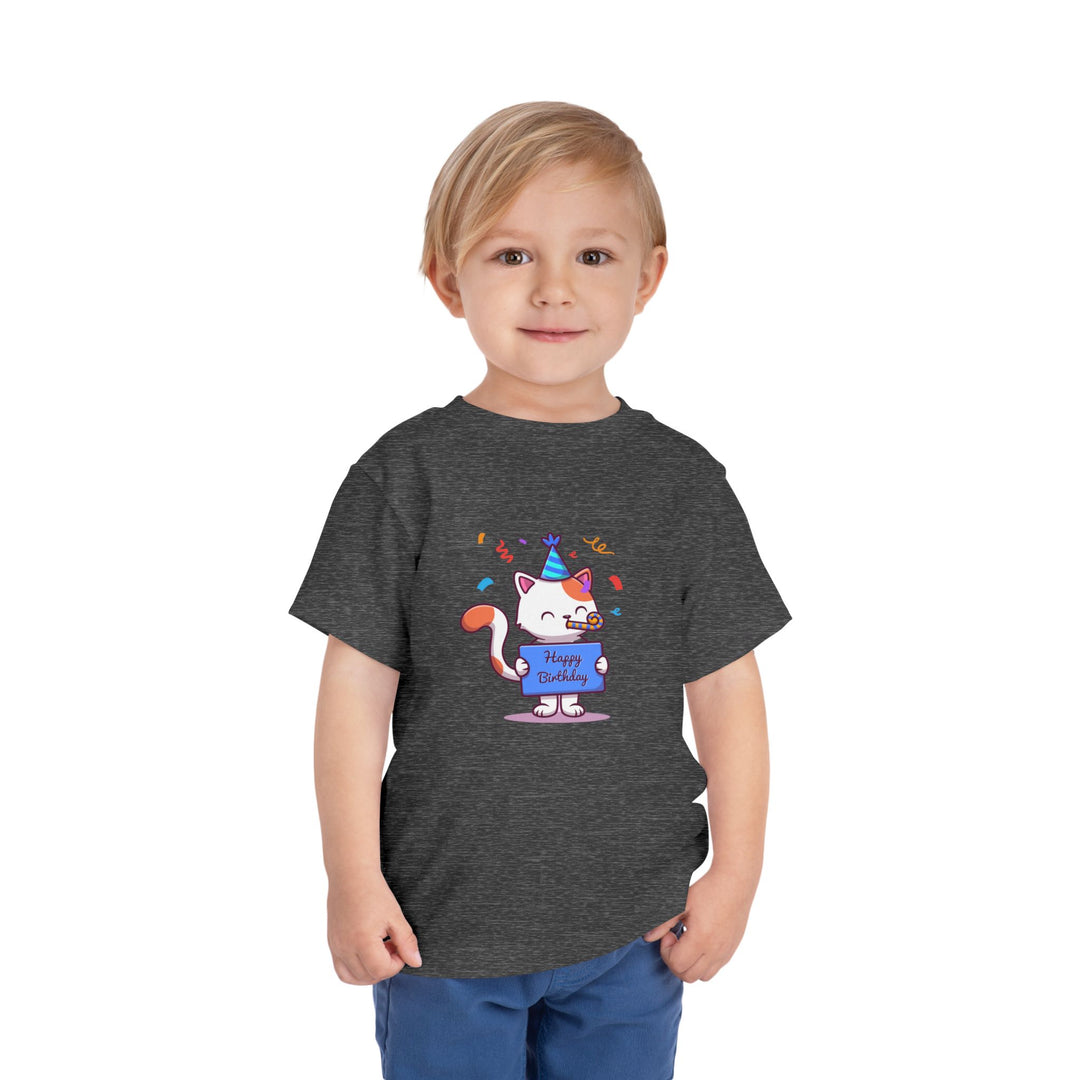Birthday Celebration Cat Toddler Tee