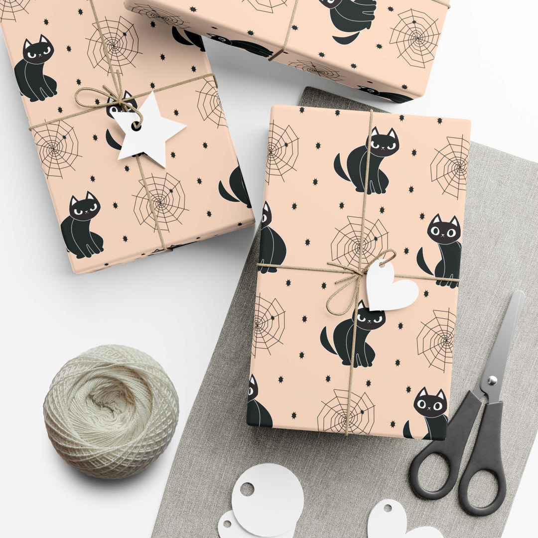 Spiderweb Cat Gift Wrap