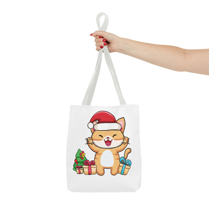 Happy Santa Cat Tote Bag