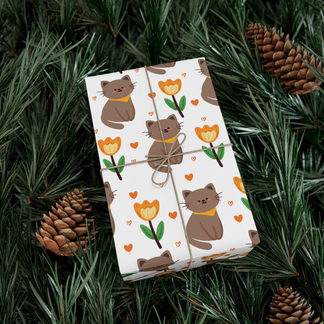 Purrfect Petals Gift Wrap