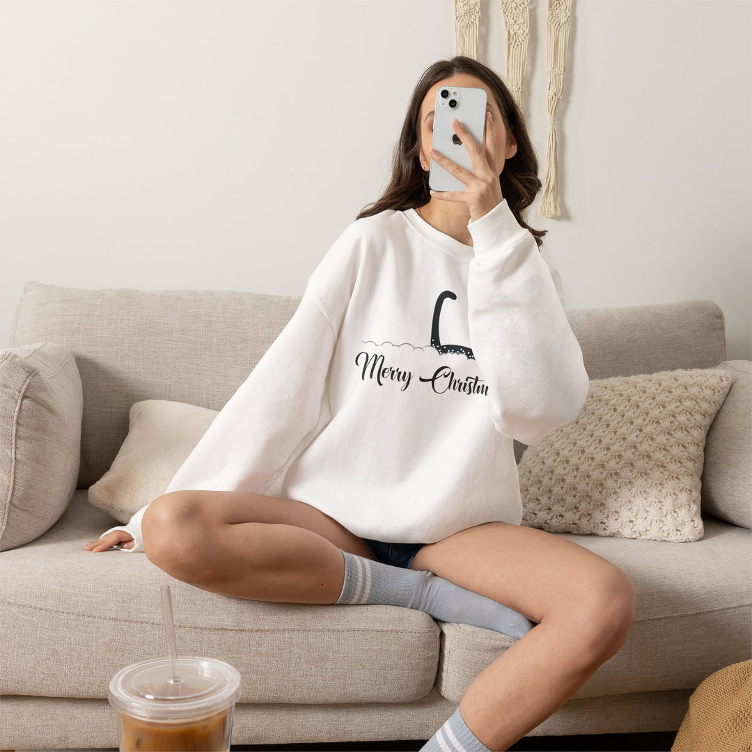 Snowy Christmas Cat Unisex Crewneck Sweatshirt