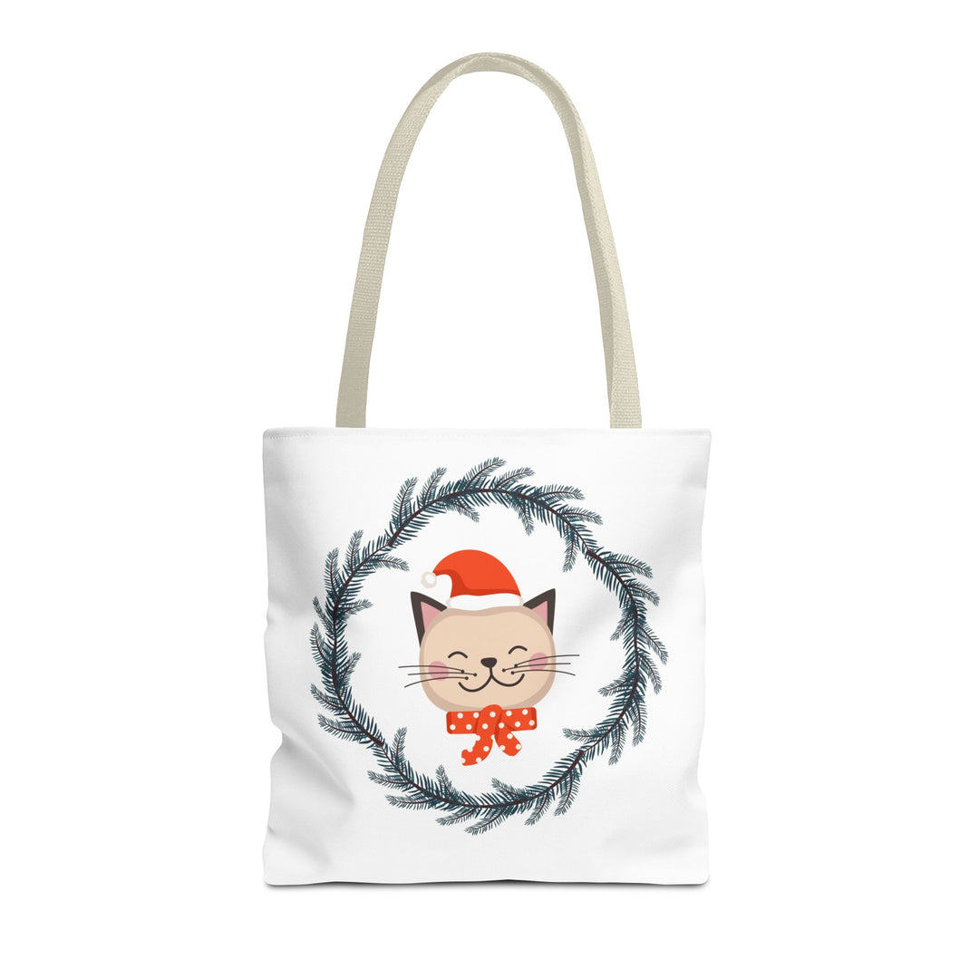 Vintage Christmas Cat Tote Bag