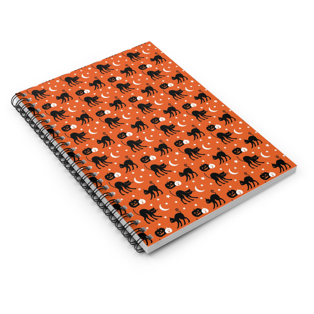 Black Cats and Pumpkins Spiral Notebook