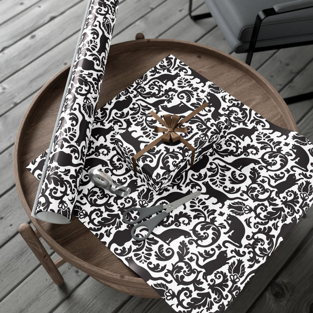 Toile Cat Gift Wrap