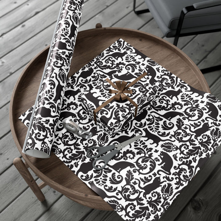 Toile Cat Gift Wrap
