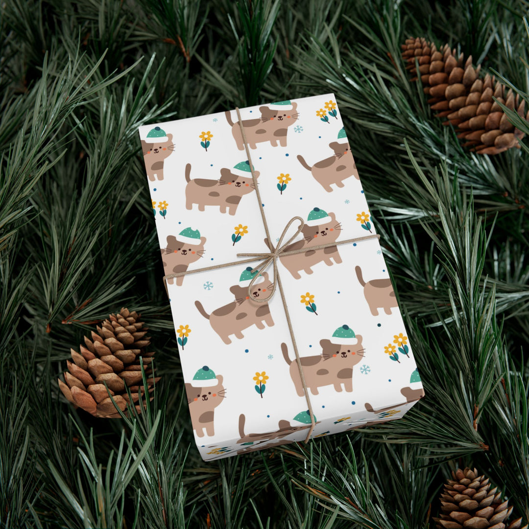 Stocking Hat Cat Gift Wrap