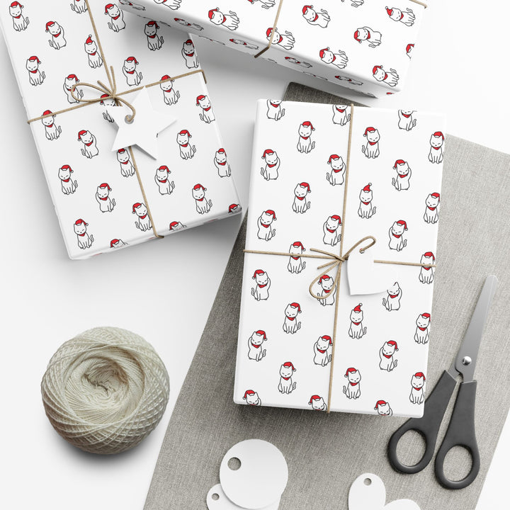 Santa Hat Cat Gift Wrap