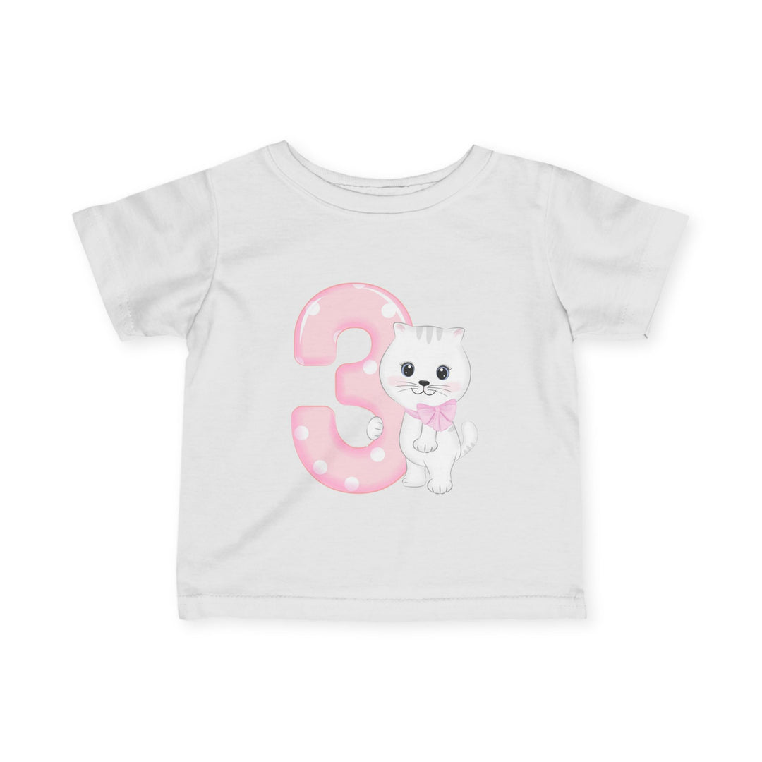 Happy 3rd Birthday Cat Infant Fine Jersey Tee