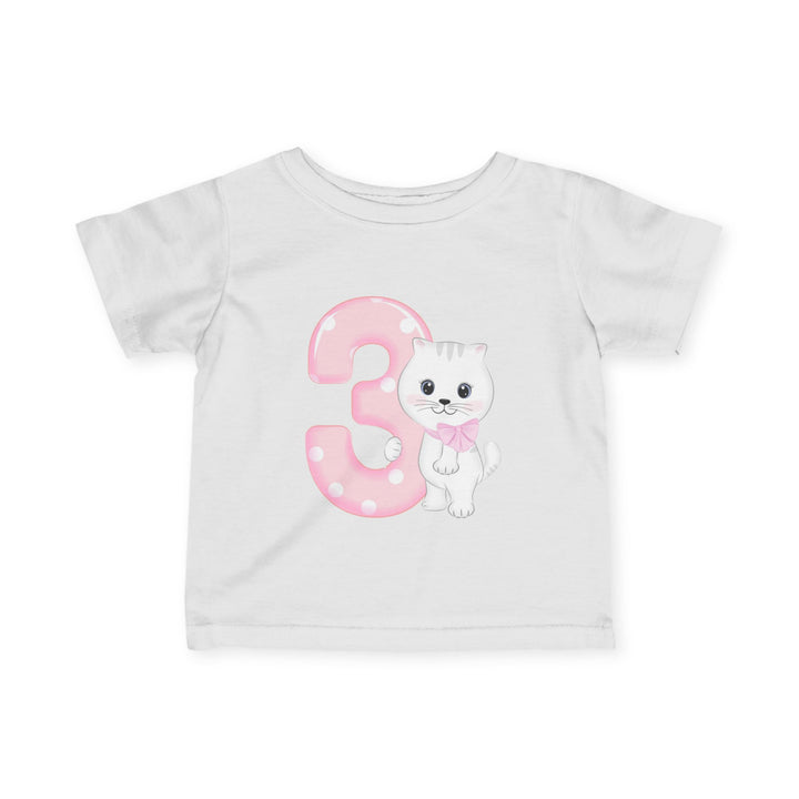Happy 3rd Birthday Cat Infant Fine Jersey Tee